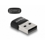 DeLOCK USB 2.0 Adapter USB Type-A male to USB Type-C female black