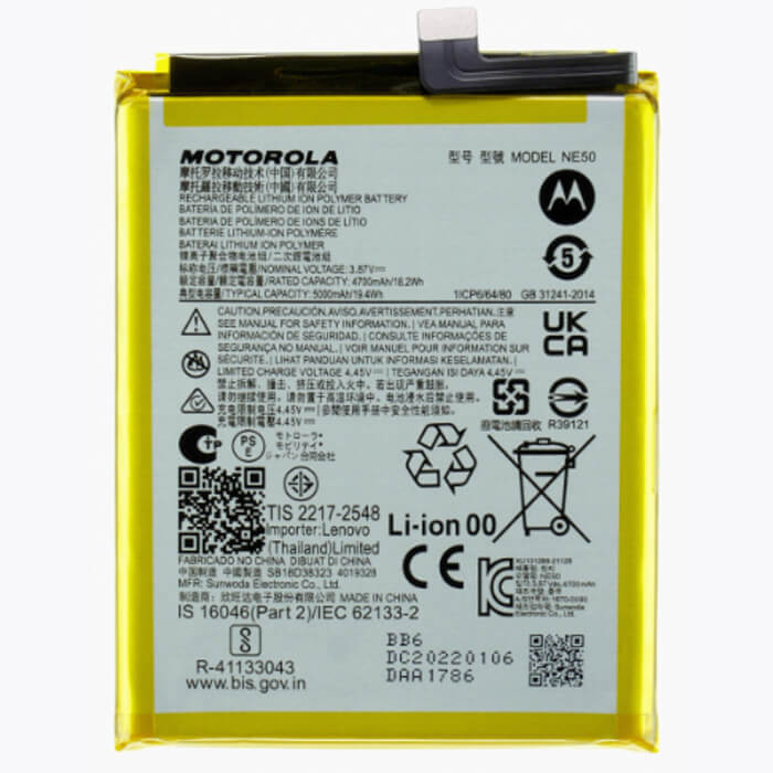 Motorola Moto G82 G52 Battery 5000Mah