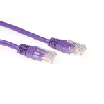 ACT Paarse 1 meter U/UTP CAT5E patchkabel met RJ45 connectoren