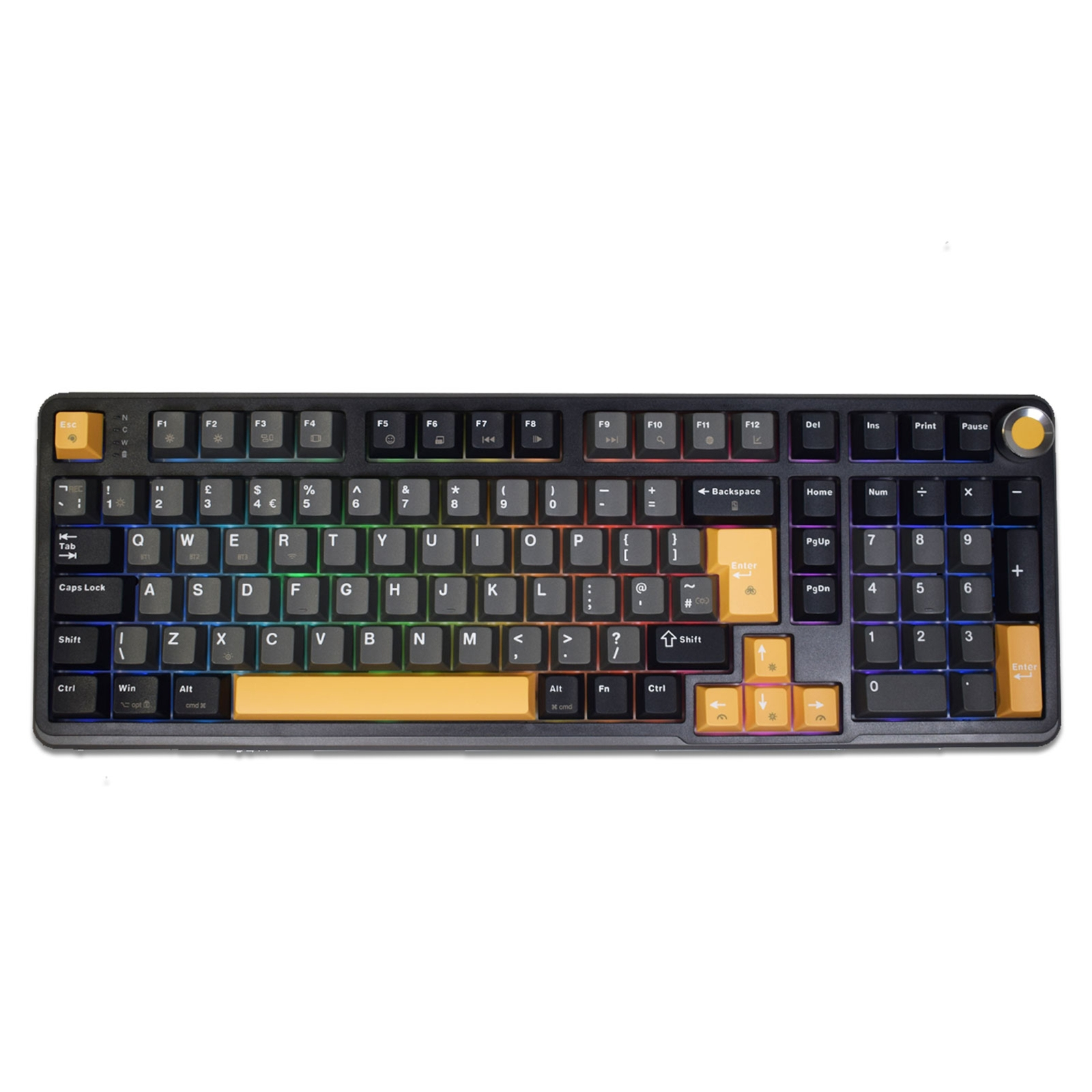 Titan 98 KG986W Wireless Mechanical Gaming Keyboard, Tri-Mode Connectivity, Wired, 2.4GHz & Bluetooth, Hot-Swappable Mechanical Switches, Vibrant RGB Backlighting, Full-Key Anti-Ghosting