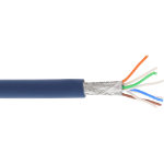 InLine Patch Cable S/FTP PiMF Cat.6A halogen free 500MHz blue 100m