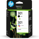 HP N9J72AE/301 Printhead cartridge multi pack black + color 170pg + 150pg Pack=2 for HP DeskJet 1000/1010/Envy 5530/OfficeJet 4630