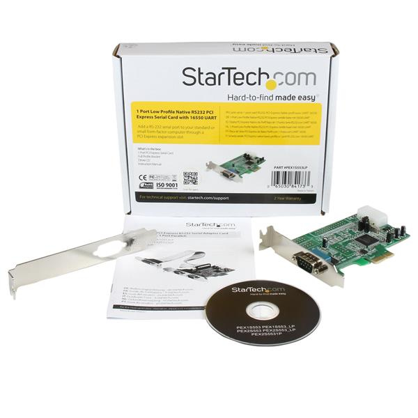 StarTech.com Scheda PCI Express seriale nativa basso profilo a 1 porta RS-232 con 16550 UART