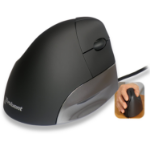 Evoluent An Evoluent product. The RIGHT HANDED Standard VerticalMouse is a vertical patented mouse that supports your hand in a relaxed handshake position- and eliminates the arm twisting required by ordinary mice. Includes 3 buttons plus scroll and 1300