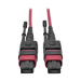 Tripp Lite N845-02M-12-MG Cable Patch Multimodo MTP / MPO, 12 Fibras, 40GbE / 100GbE, 40/100GBASE-SR4, OM4 Especificacion Plenum (H/H), Lengueta Push / Pull [Oprimir / Jalar], Magenta, 2M [6.56 pies]