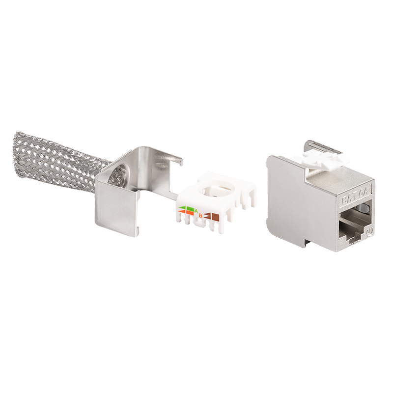LogiLink Keystone jack Cat.6A STP SlimLine 14.5mm 22-26 AWG, 24 pcs.