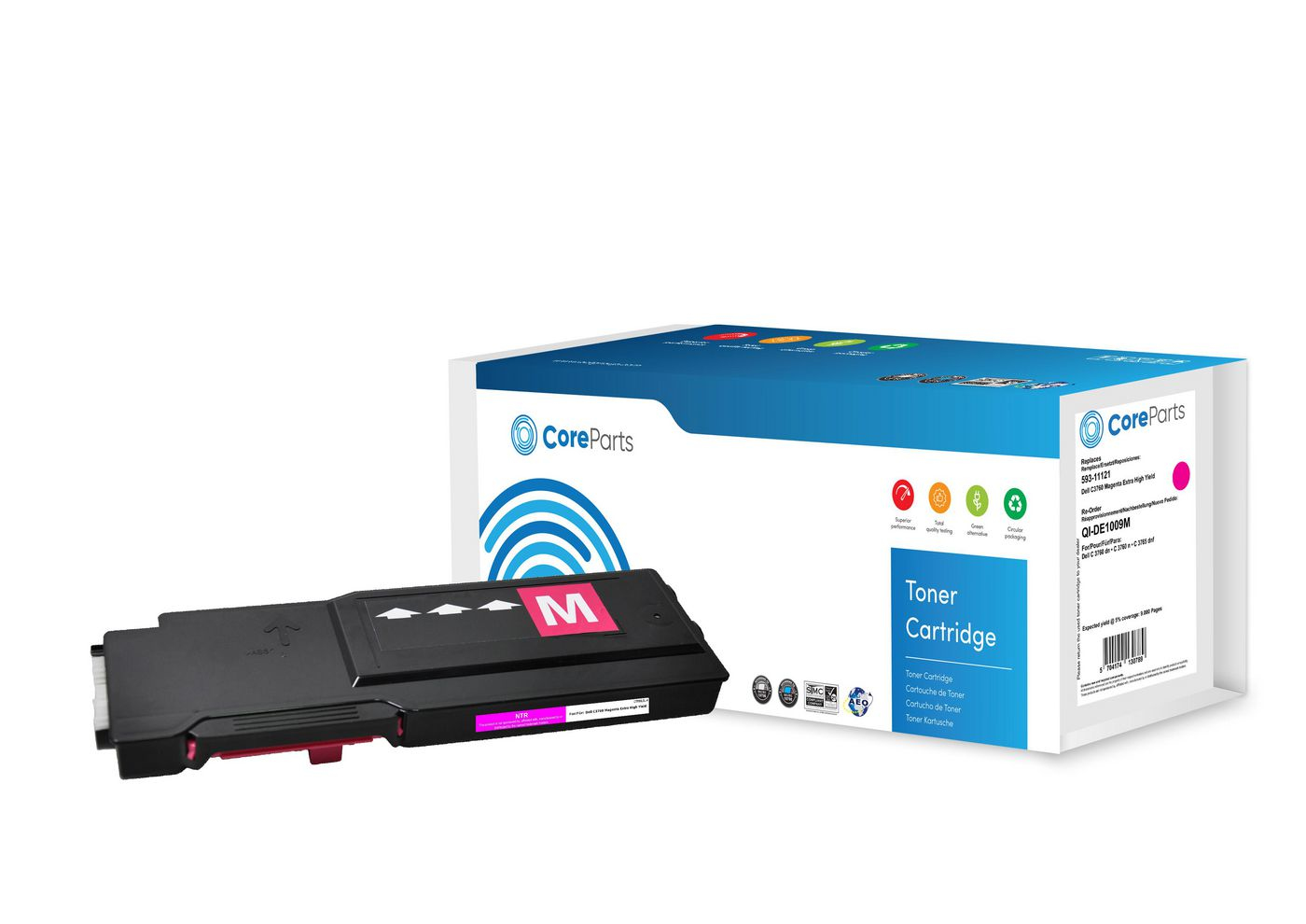 Image of CoreParts QI-DE1009M toner cartridge 1 pc(s) Compatible Magenta
