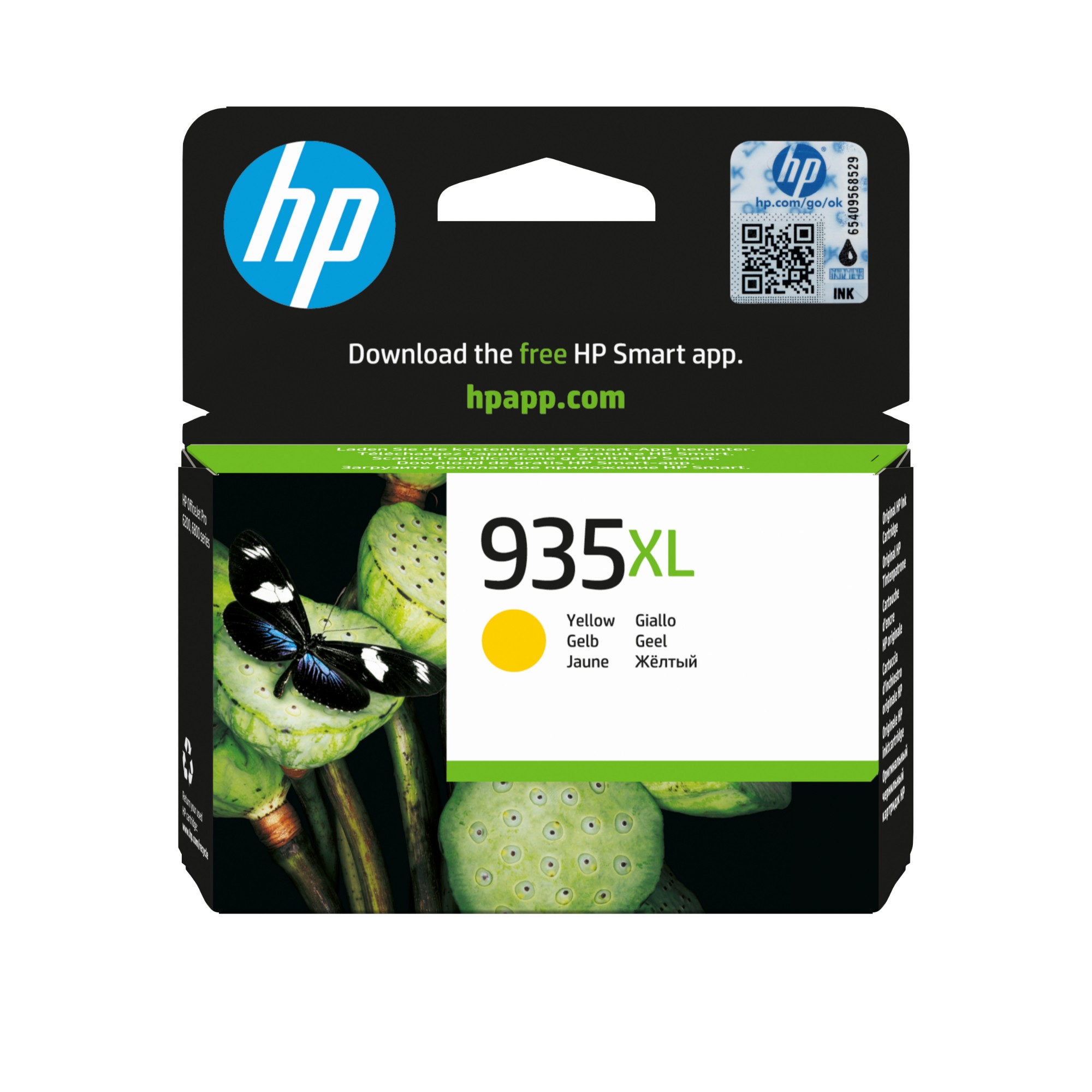HP C2P26AE/935XL Ink cartridge yellow high-capacity, 825 pages ISO/IEC 24711 9.5ml for HP OfficeJet Pro 6230