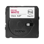 Brother BTAG232 12MM RED ON WHITE TAPE