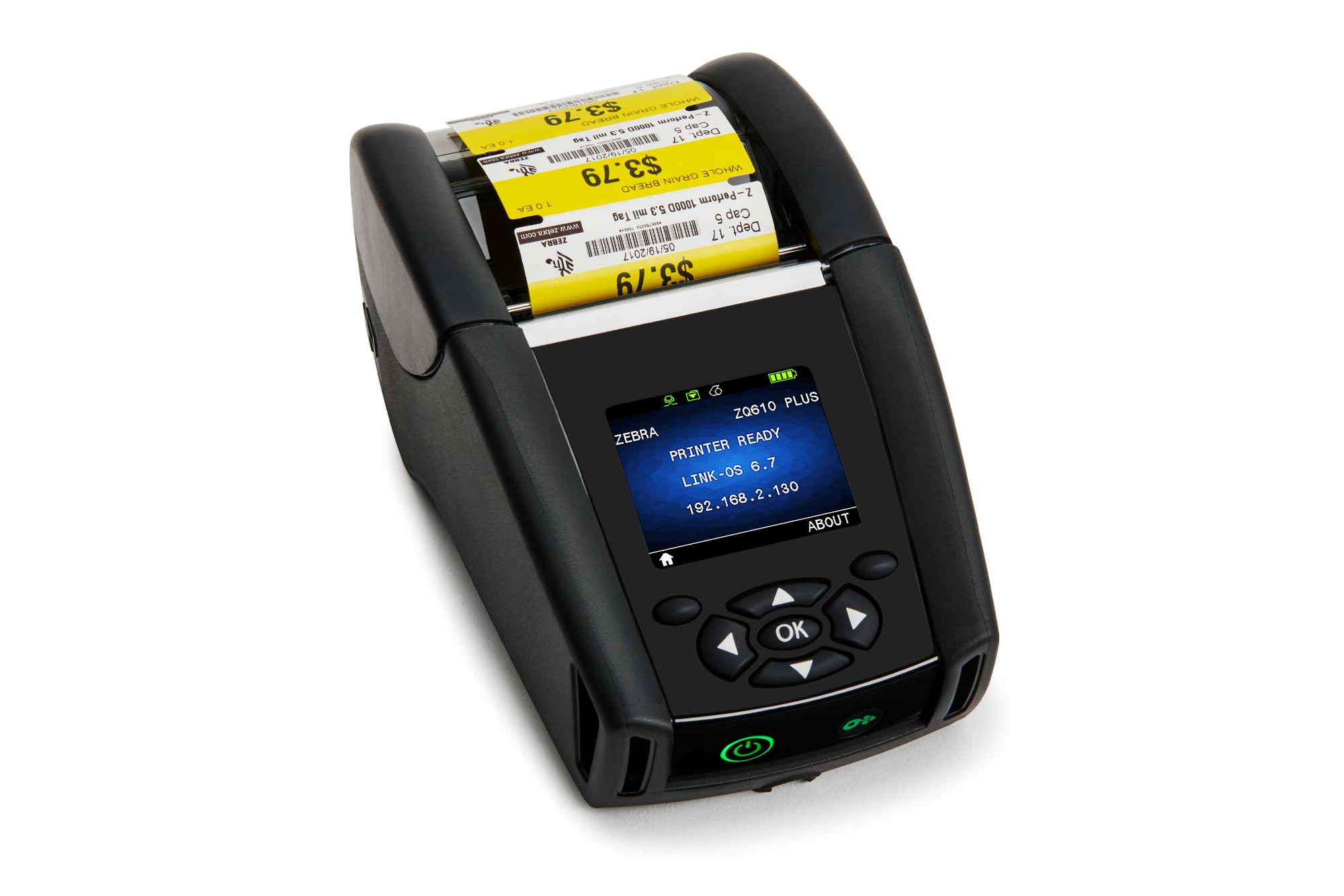 Zebra ZQ610 Plus label printer Direct thermal 203 x 203 DPI 115 mm/sec Wired & Wireless Wi-Fi Bluetooth