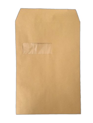 Q-Connect C4 Envelopes Window Pocket Self Seal 90gsm Manilla (Pack of 250) 9017501