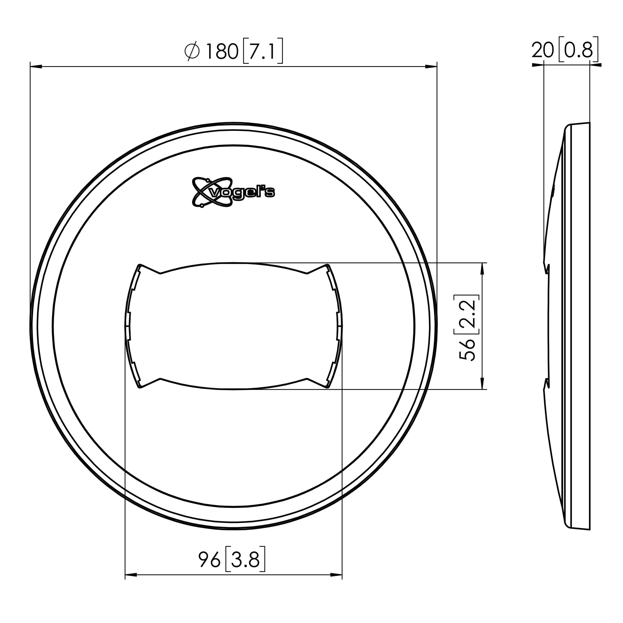 Vogel's PFA 9108 WHITE CEILING COVERS FOR PUC 25XX SERIES