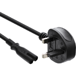 InLine power cable mains male England / Euro 8 female, 1.8m