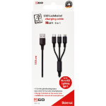 2GO 797153 USB cable 1.5 m USB B USB C/Micro-USB B/Lightning Black