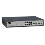 Inter-Tech ST3310 Managed Fast Ethernet (10/100) Zwart, Grijs