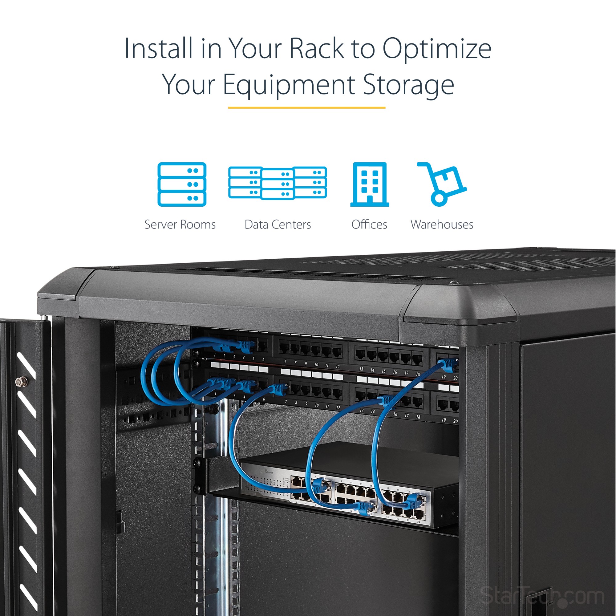 StarTech.com 1U Rack Shelf - 10 in. Deep