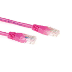 ACT Roze 1 meter U/UTP CAT6A patchkabels met RJ45 connectoren