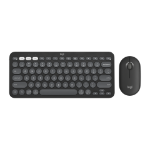 Logitech Pebble 2 Combo keyboard Mouse included Universal RF Wireless + Bluetooth QWERTY English Graphite