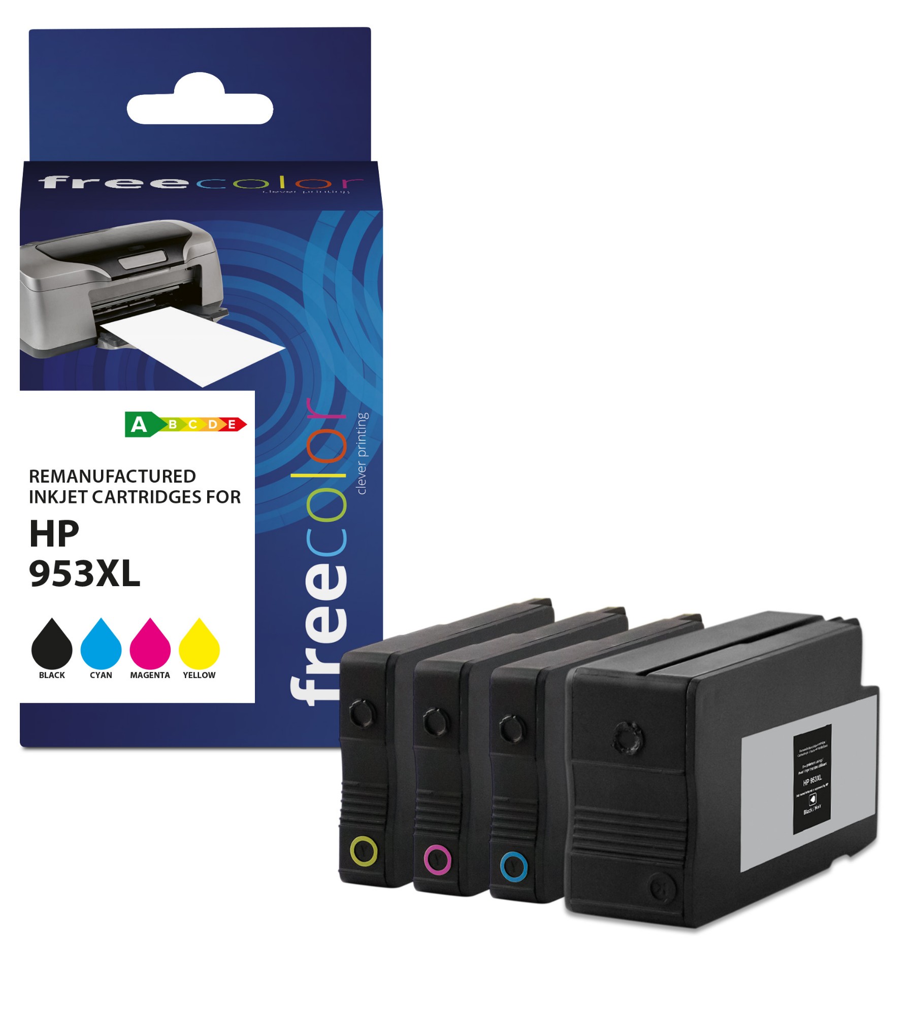 Freecolor K10637F7 ink cartridge 4 pc(s) Compatible Black, Cyan, Magenta, Yellow