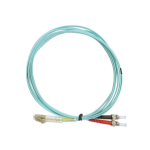 Monoprice 39431 fiber optic cable 78.7" (2 m) 2x LC 2x ST OM4 Aqua color