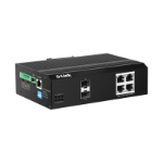 D-LINK DIS-F200G, 6-Port Gigabit Industrial Smart Managed PoE+ Switch with 4 BASE-T PoE+, 2 SFP and 1 RJ-45 Console Port