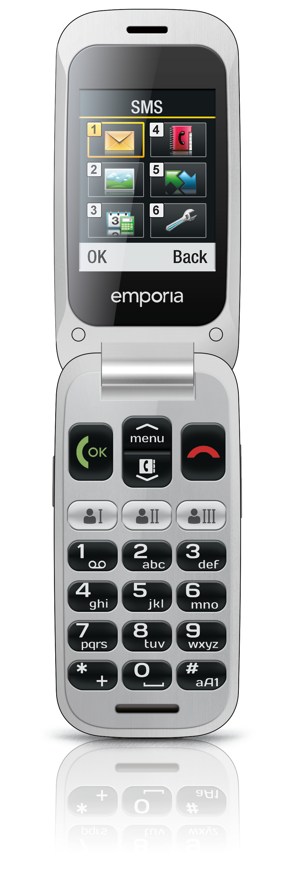 Image of Emporia ONE 6.1 cm (2.4") 80 g Grey, Silver Senior phone
