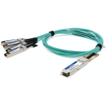 AddOn Networks ADD-Q28CIS28IN-O2M fibre optic cable 2 m QSFP28 4x SFP28 AOC Aqua colour