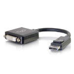 C2G 8in DisplayPortTM Male to Single Link DVI-D Female Adapter Converter - Black