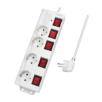 LogiLink LPS252 power extension 1.5 m 4 AC outlet(s) Indoor White