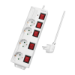 LogiLink LPS252 power extension 1.5 m 4 AC outlet(s) Indoor White