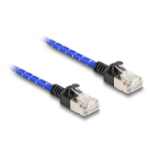 DeLOCK RJ45 Network Cable with braided coating Cat.6A U/FTP Slim 2 m blue