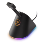 Deltaco EU Product - Gaming RGB Mouse Bungee for Mouse Cable - Black/RGB