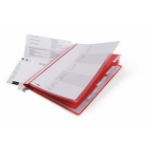 Durable 255503 tab index Conventional file folder Plastic Red, Transparent