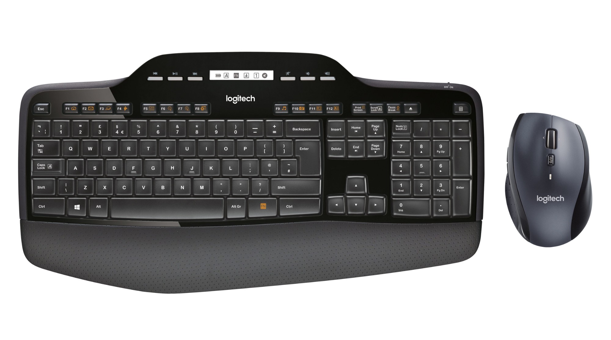 Logitech Mk Keyboard Rf Wireless Qwerty Us International Black In