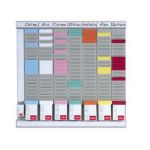 Nobo T-Card Planning Kit - Office Planner 8 columns 24 slots