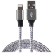 Maplin Lightning Connector to USB-A Braided Cable Fast Charge 1m - Silver