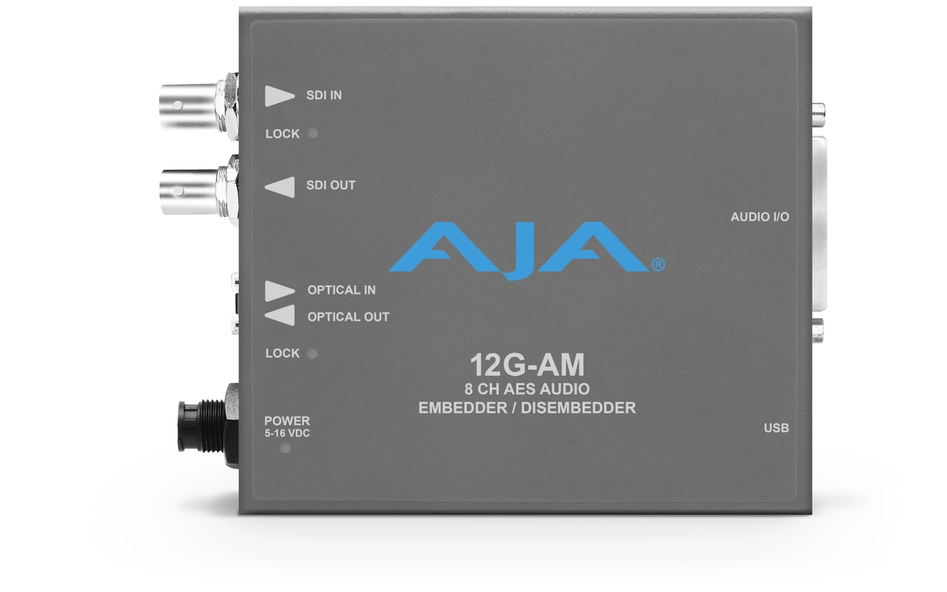 AJA 12G-AM Analog Audio Embedder/Disembedder – 4-Channel 12G-SDI, XLR