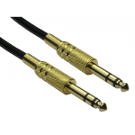 Cables Direct 4635-030GD audio cable 3 m 6.35mm Black, Gold