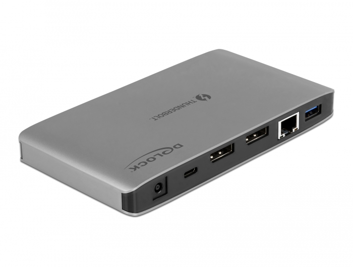 Image of DeLOCK 87777 notebook dock/port replicator Wired Thunderbolt 3 Grey