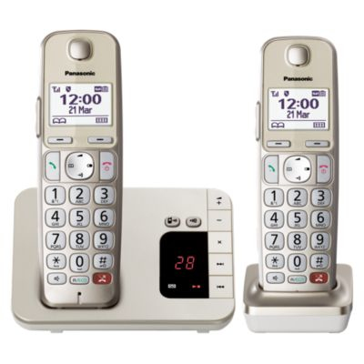 Image of Panasonic KX-TGE262GN telephone DECT telephone Caller ID Champagne