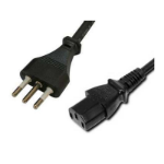 FDL 2M ITALIAN MAINS CABLE - ITALIAN MAINS PLUG - C13 IEC SOCKET