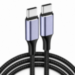 JLC JS25 Type C (Male) to Type C (Male) Cable – 2M – Braided Cable Black