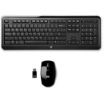HP 643692-131 keyboard Mouse included RF Wireless QWERTY Portuguese Black