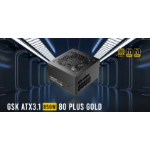 Antec GSK850 80+ Gold Fully Modular ATX 3.1, PCI-E 5.1 latest High Quality Japanese Capacitors, Ultimate performance and reliability, PSU