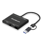 Simplecom DA327 USB 3.0 or USB-C to Dual HDMI Display Adapter for 2x 1080p Extended Screens