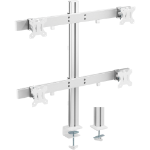 InLine Aluminium monitor desk mount for 4 monitors up to 32", 8kg