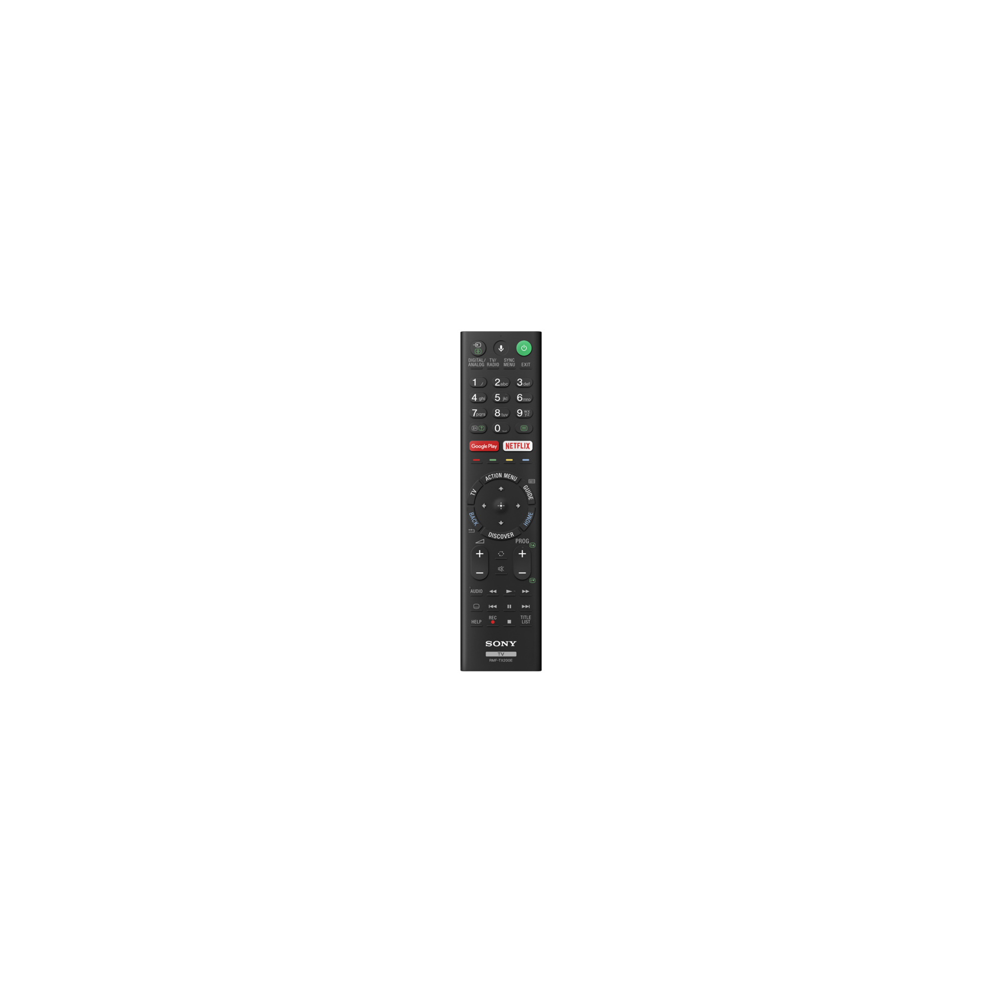 Image of Sony RMF-TX200E remote control TV Press buttons