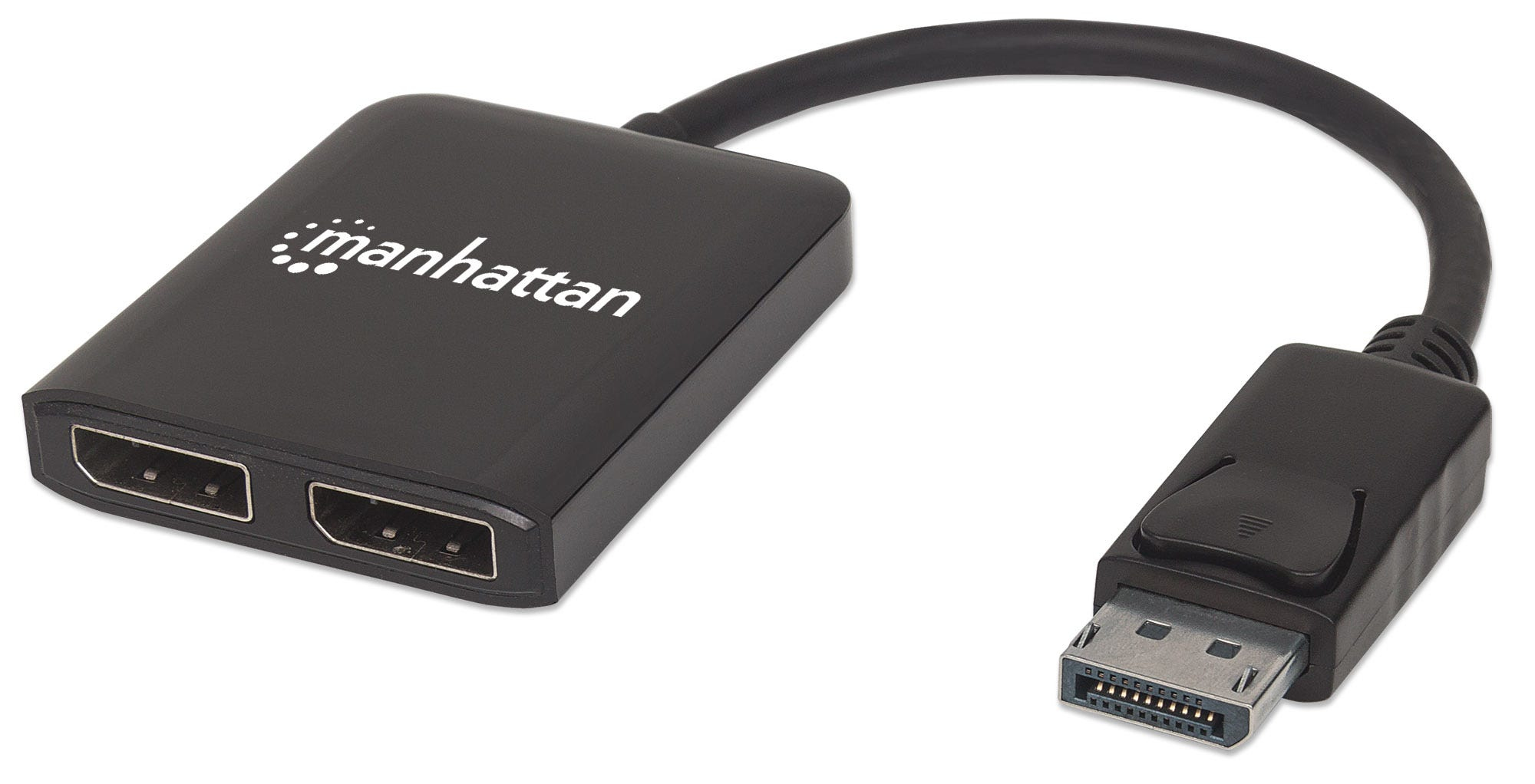Image of Manhattan DisplayPort 1.2 to 2-Port DisplayPort 1.2 Splitter Hub...