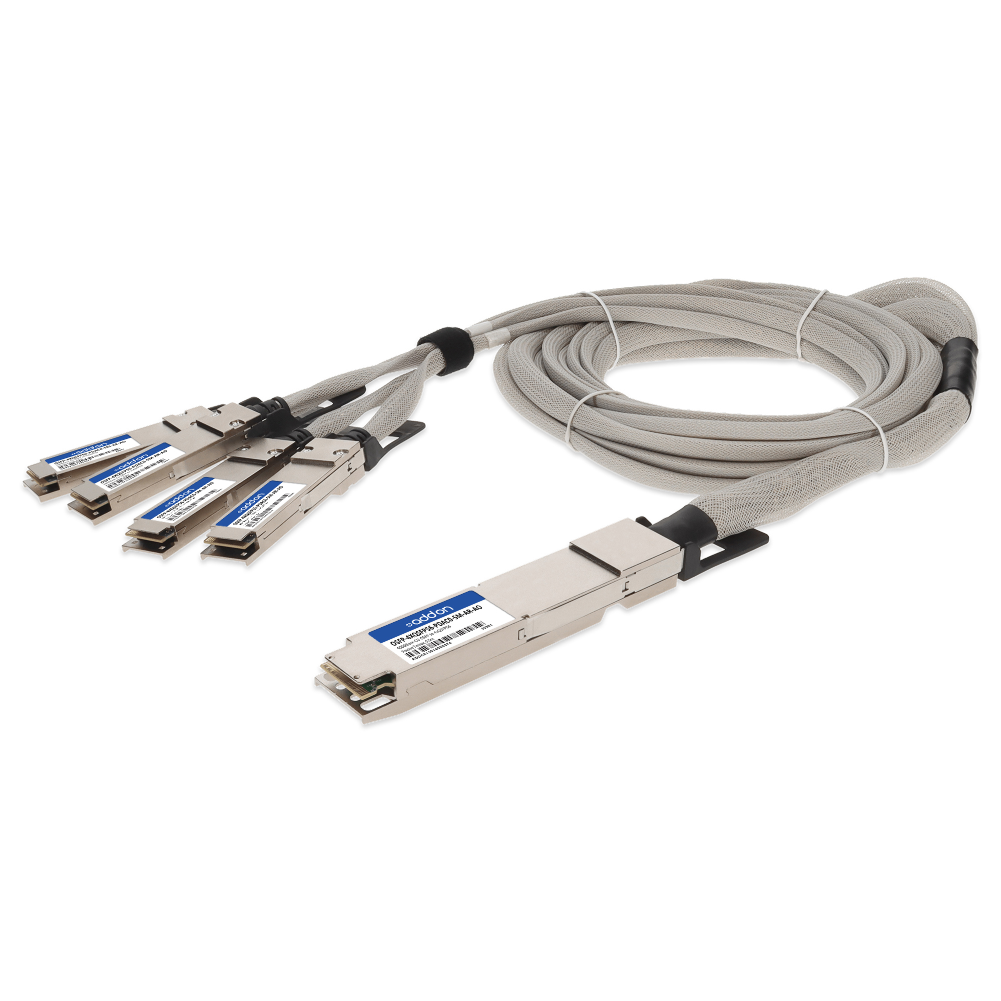 AddOn Networks OSFP-4XQSFP56-PDAC0-5M-AR-AO InfiniBand/fibre optic cab