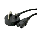 Cablenet 2m UK (13 Amp) - IEC C15 Hot Condition Black H05RN-F 1.0mm Power Leads